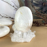 High Vibration Crystal Palm Stone