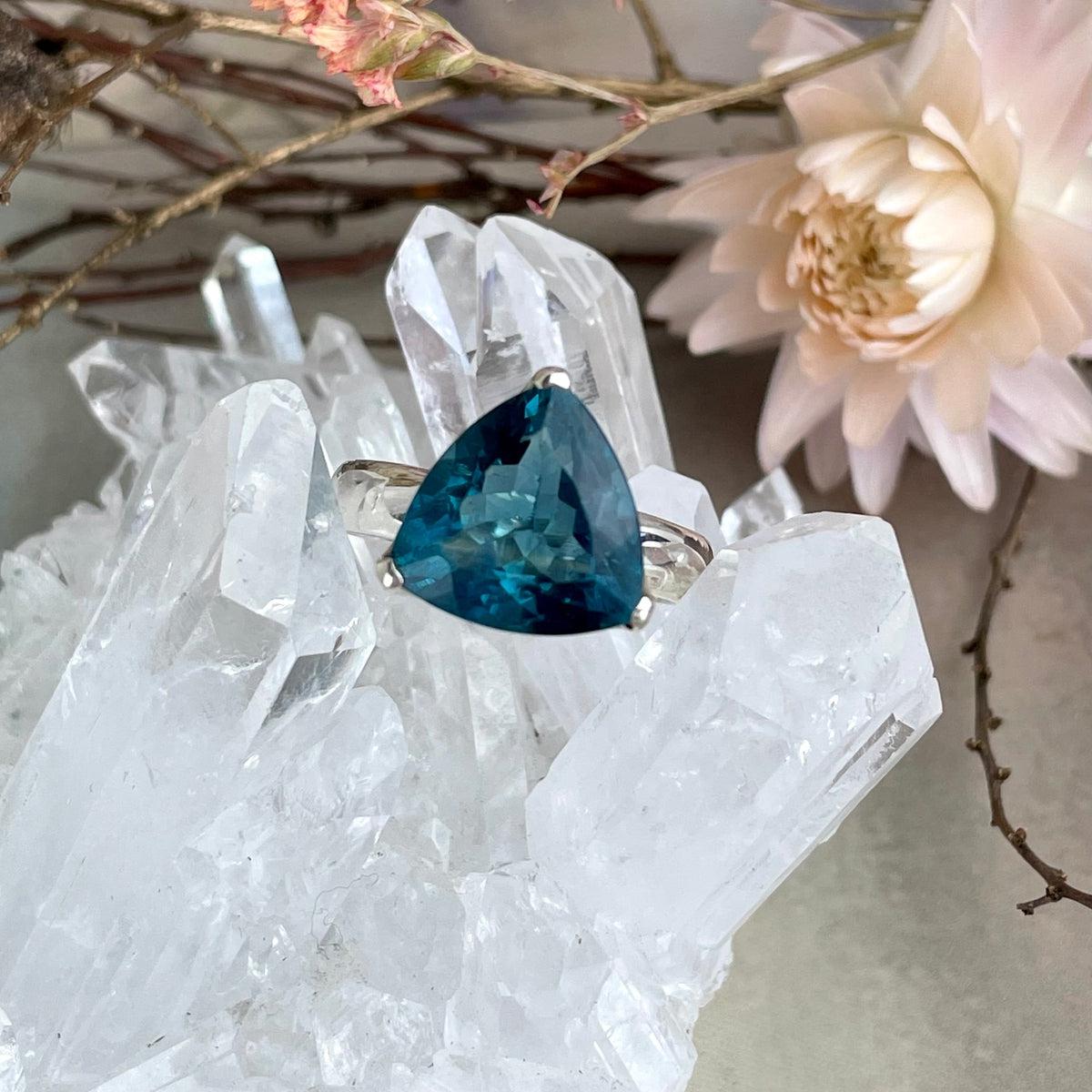 Fluorite Crystal In Silver Band