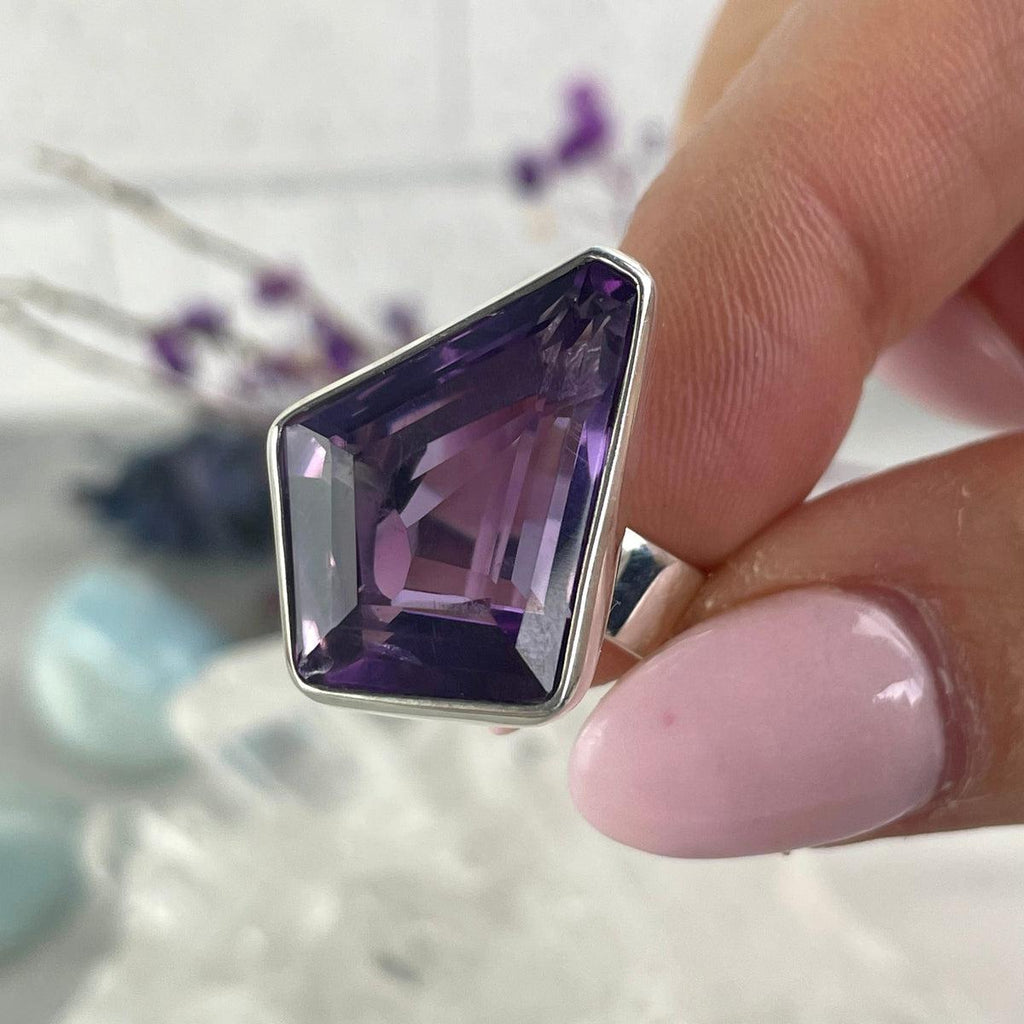 Amethyst Kite Shaped Ring