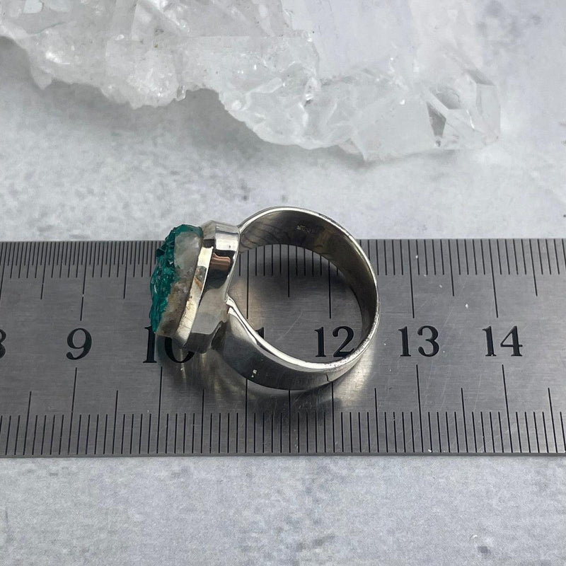 Dioptase Sterling Silver Ring