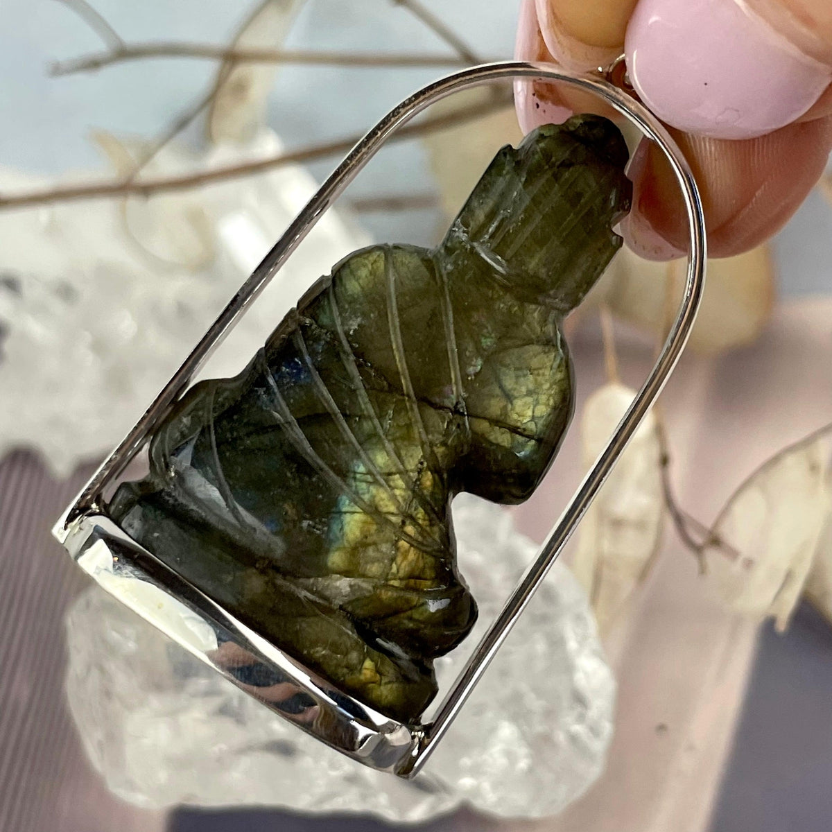 Labradorite Crystal Pendant