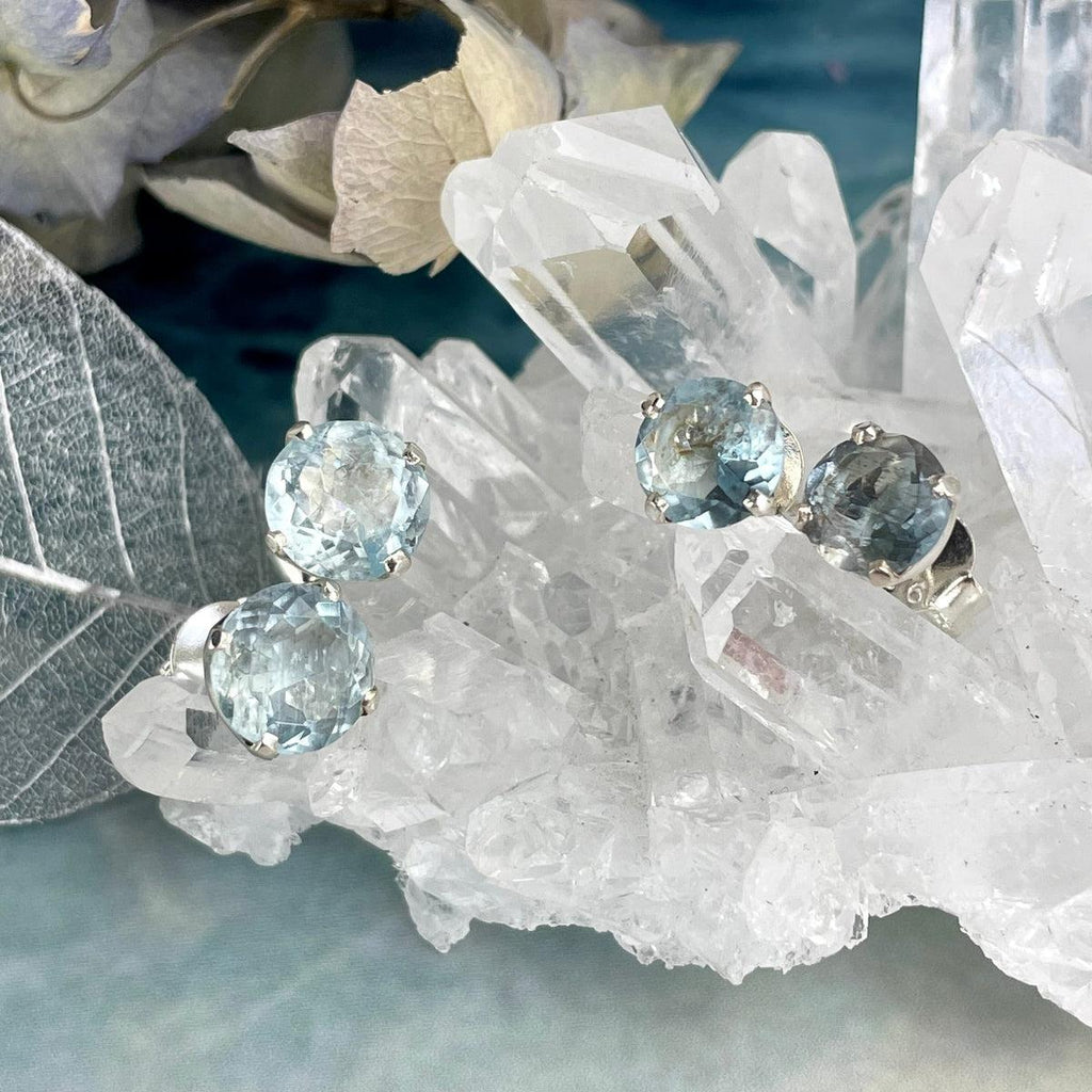 Aquamarine Stud Earrings