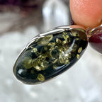 Real Amber Silver Pendant