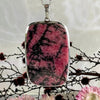 Pink And Black Marbled Stone Necklace