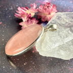 Pink Stone Oval Pendant