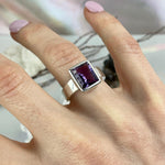 Rectangle Amethyst Ring