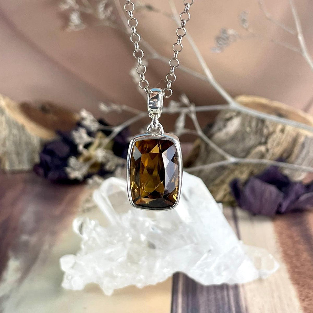 Step Cut Citrine Pendant
