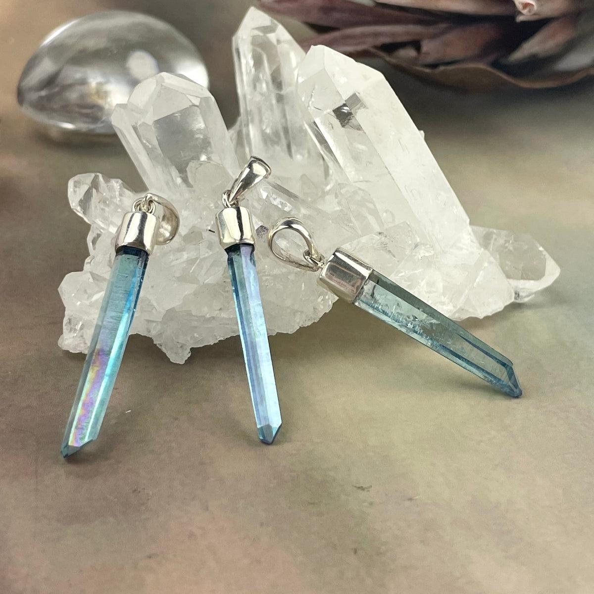 Aqua Aura Stone Pendant