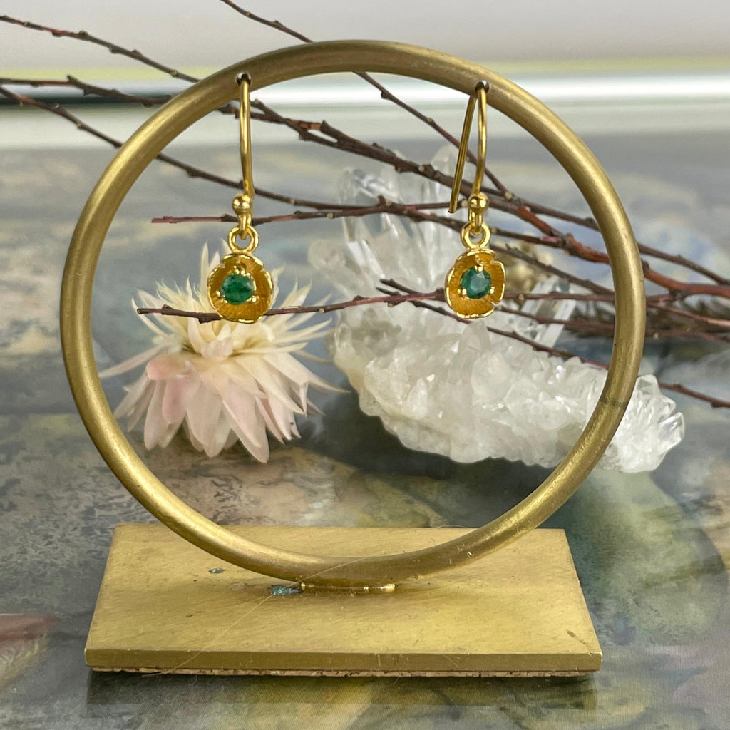Delicate Emerald Earrings