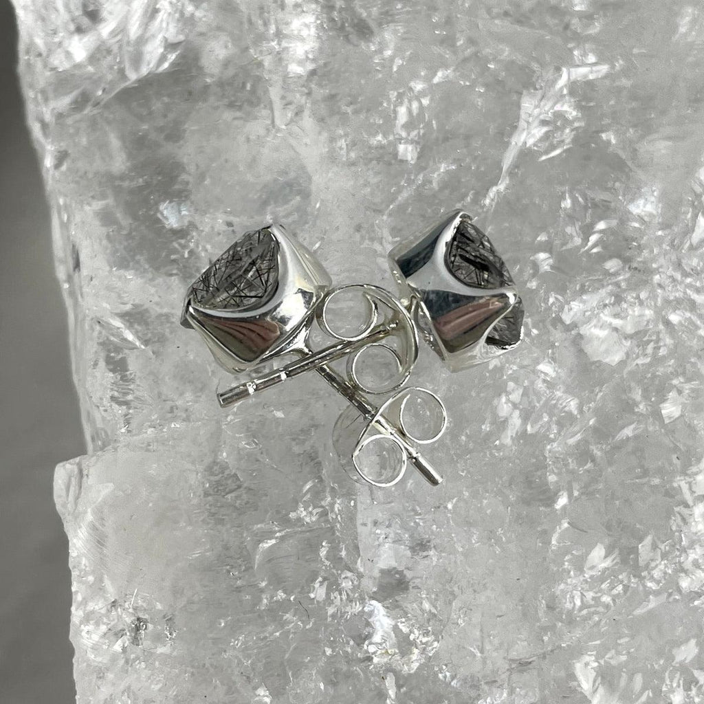 Tourmalated Quartz Sterling Silver Studs