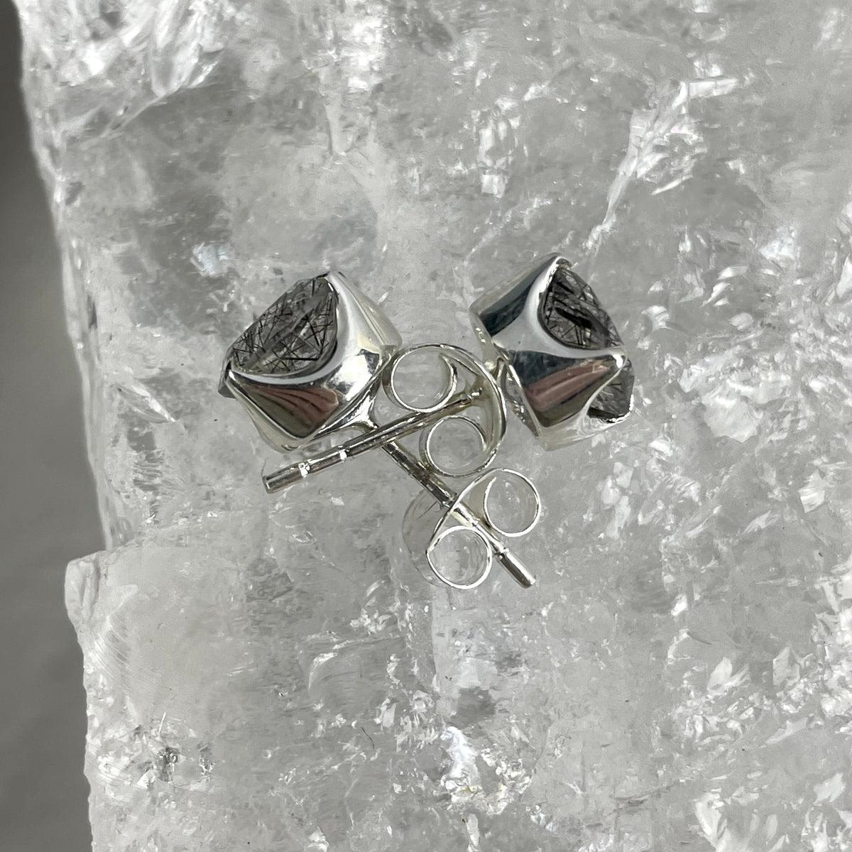 Tourmalated Quartz Sterling Silver Studs