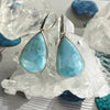 Blue Patterned Crystal Earrings