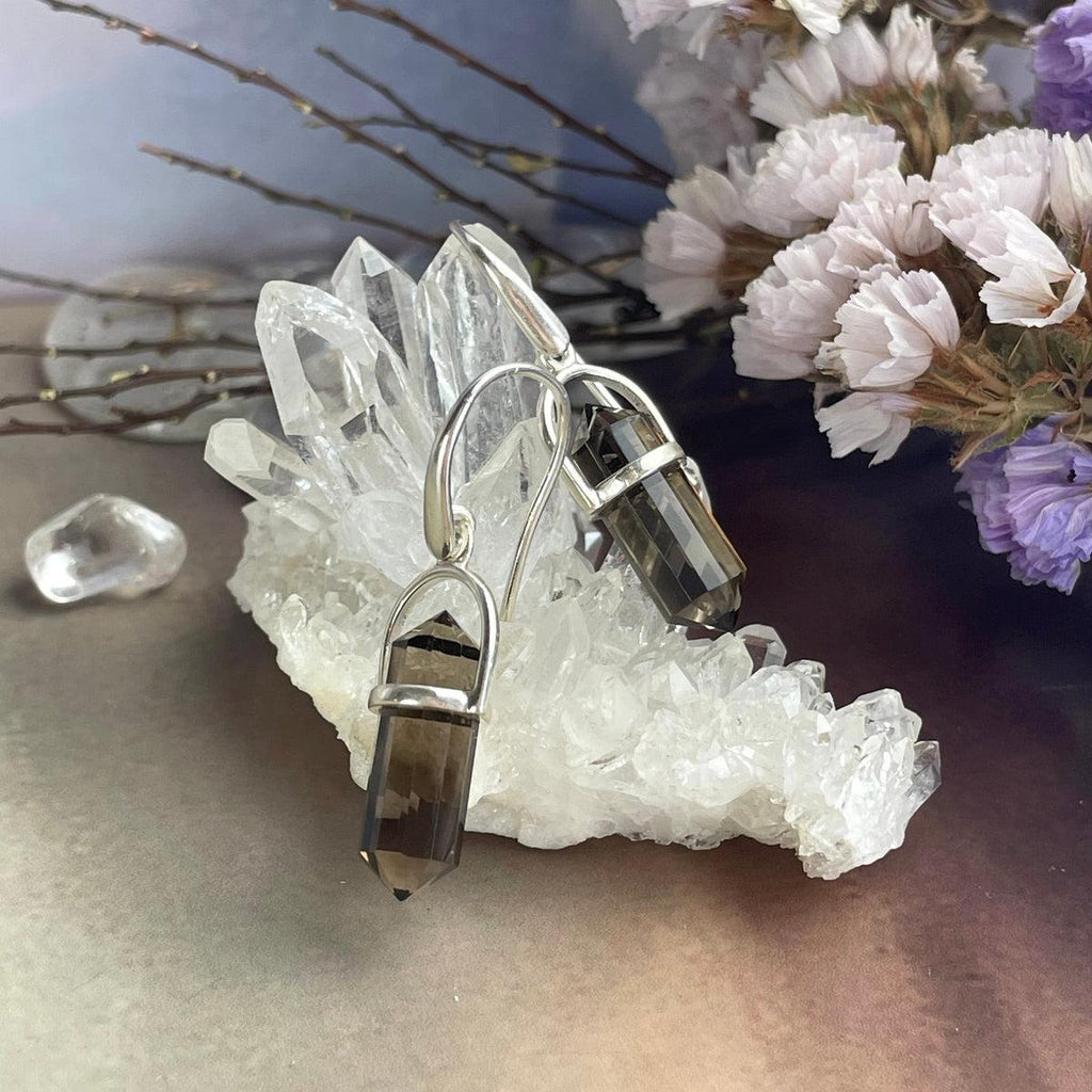 Smokey Quartz Sterling Silver Earrings