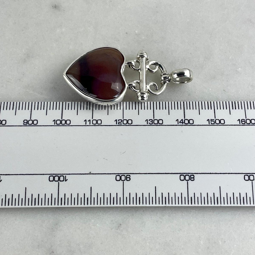 Orange Red Heart Pendant