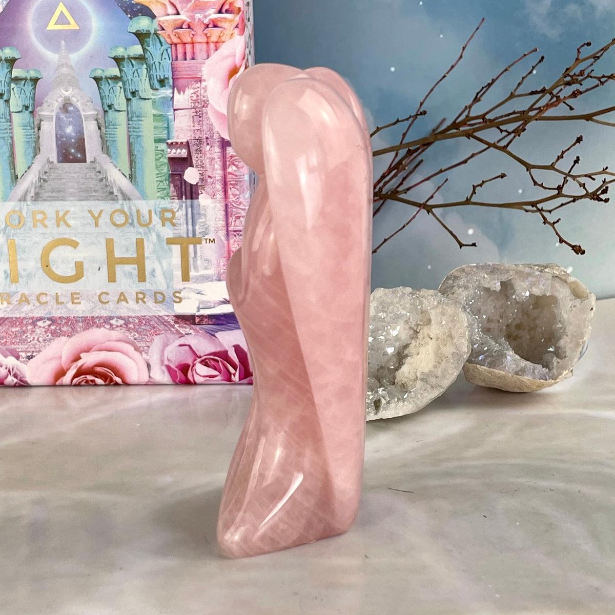 Rose Quartz High Grade Crystal Angel