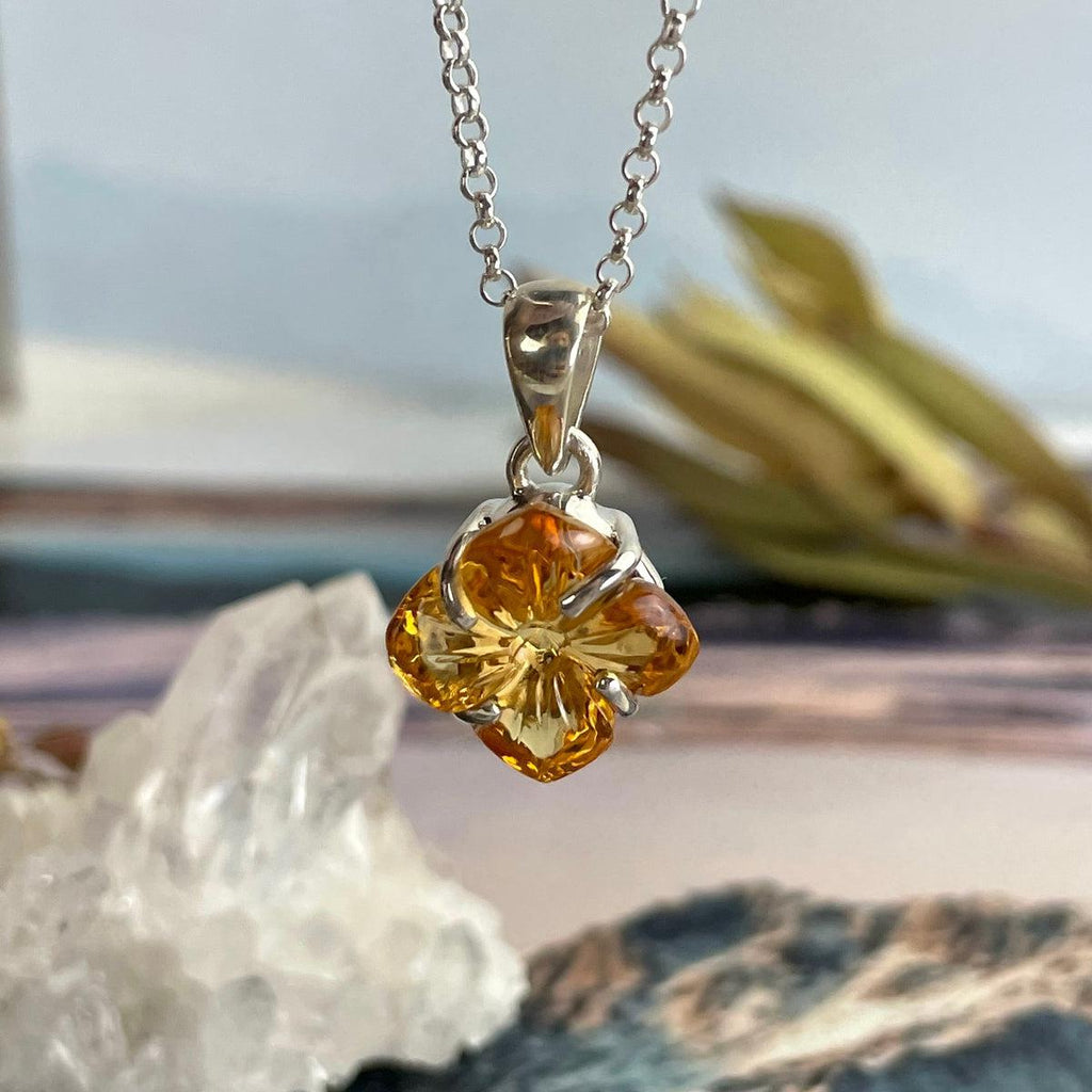 Crystal Flower Pendant
