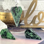 Ruby In Zoisite Crystal Pendulum