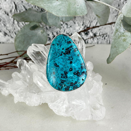Azurite Teardrop Ring (Africa)