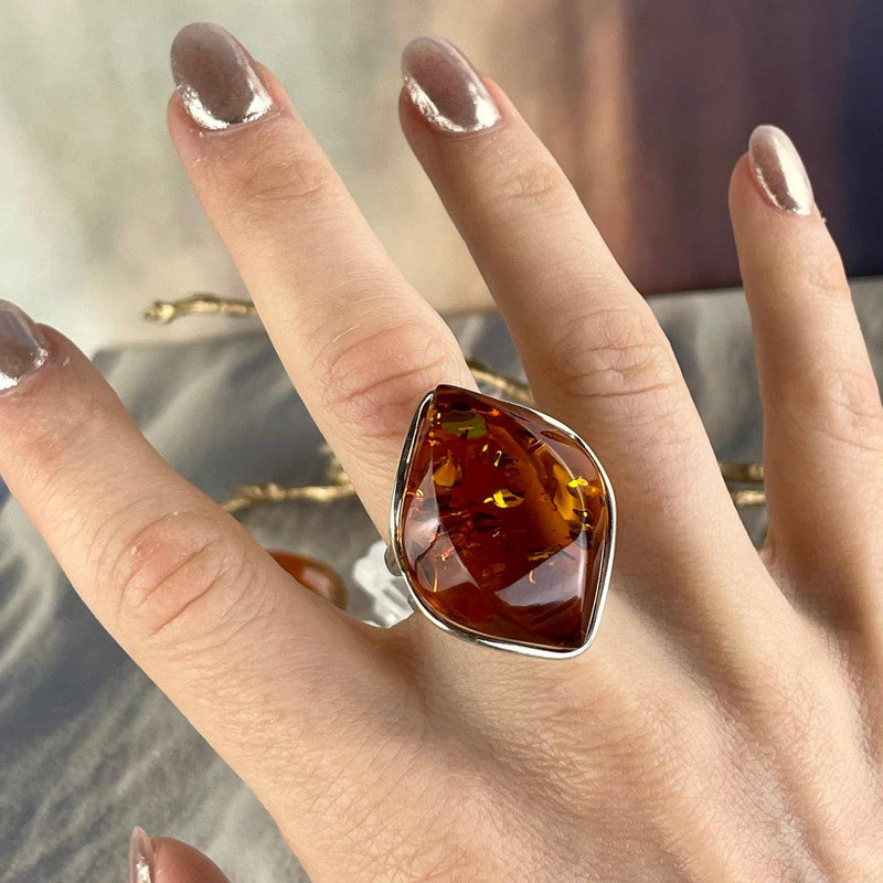 Certified Baltic Amber Ring