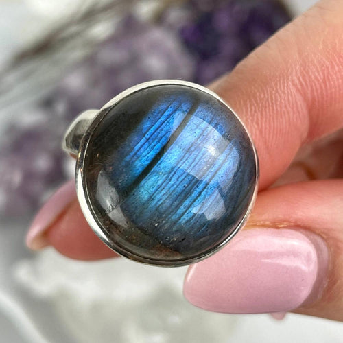 Large Size Labradorite Ring