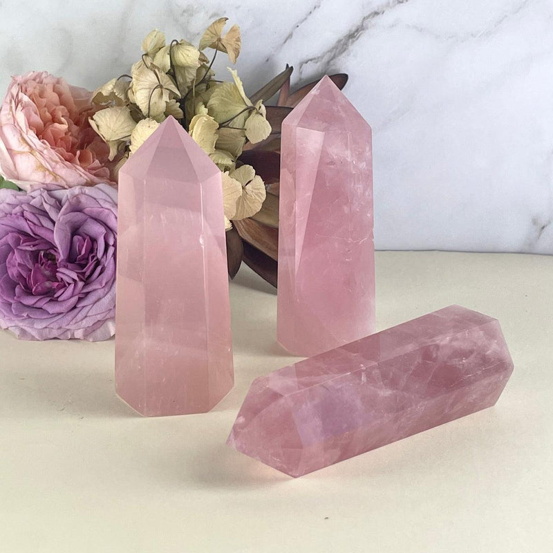 Rose Quartz Crystal Point