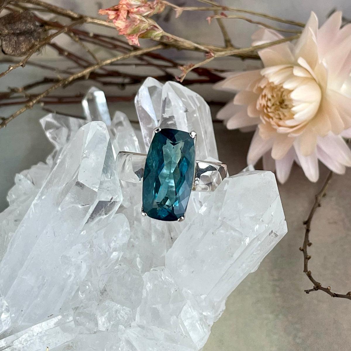 Oblong Crystal Ring