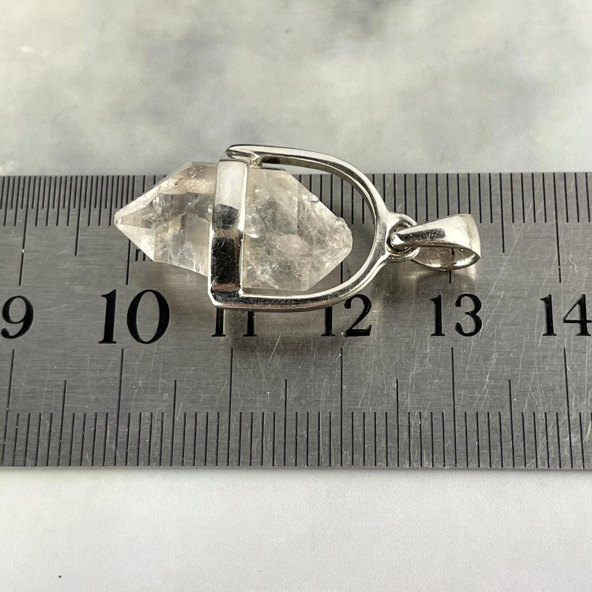 Tibetan Quartz Raw Small Double Terminated Point Pendant