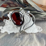 Cherry Amber Heart Pendant