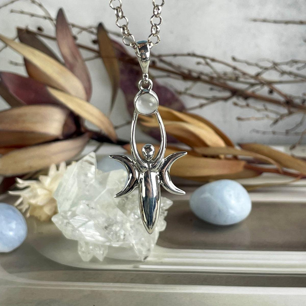 Women Crystal Moon Pendant