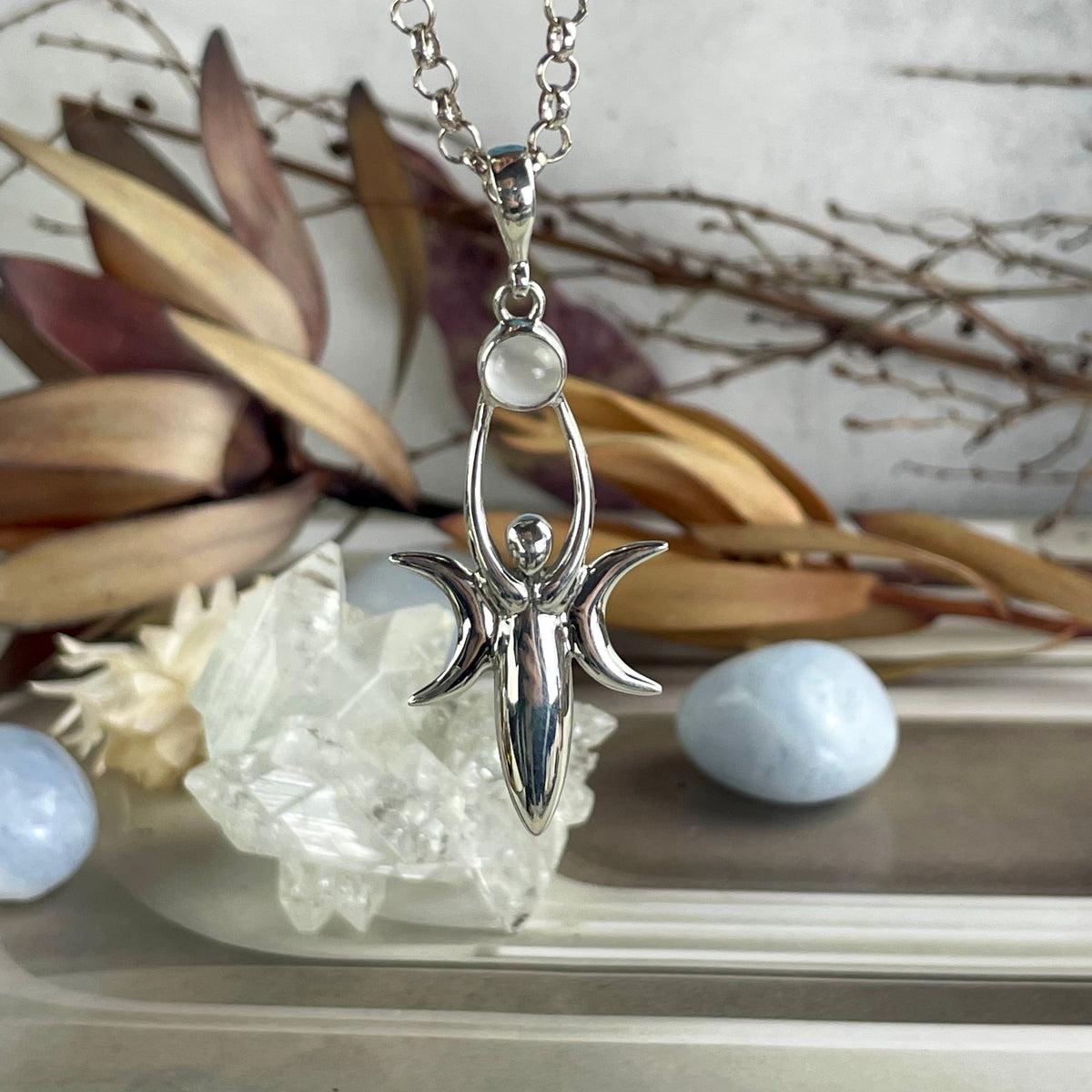 Women Crystal Moon Pendant
