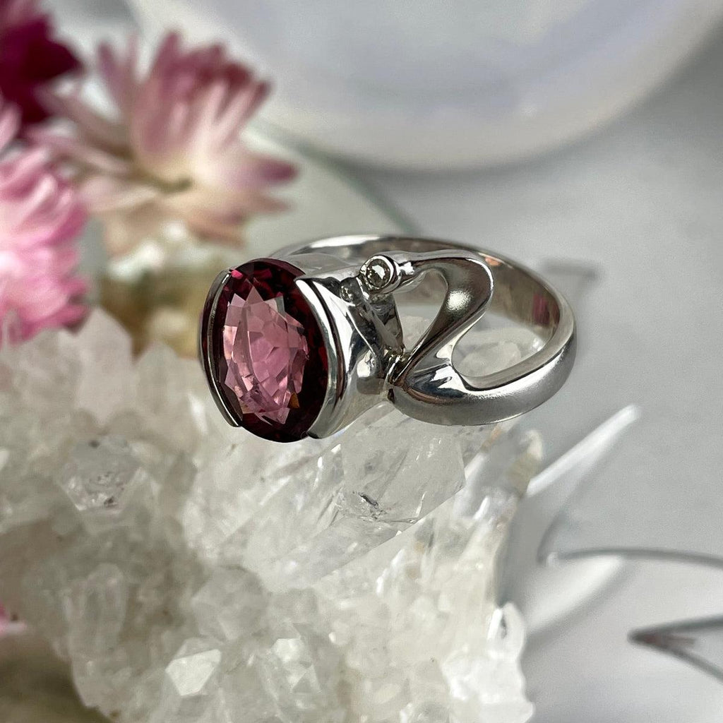 Diamond And Pink Tourmaline Jewellery