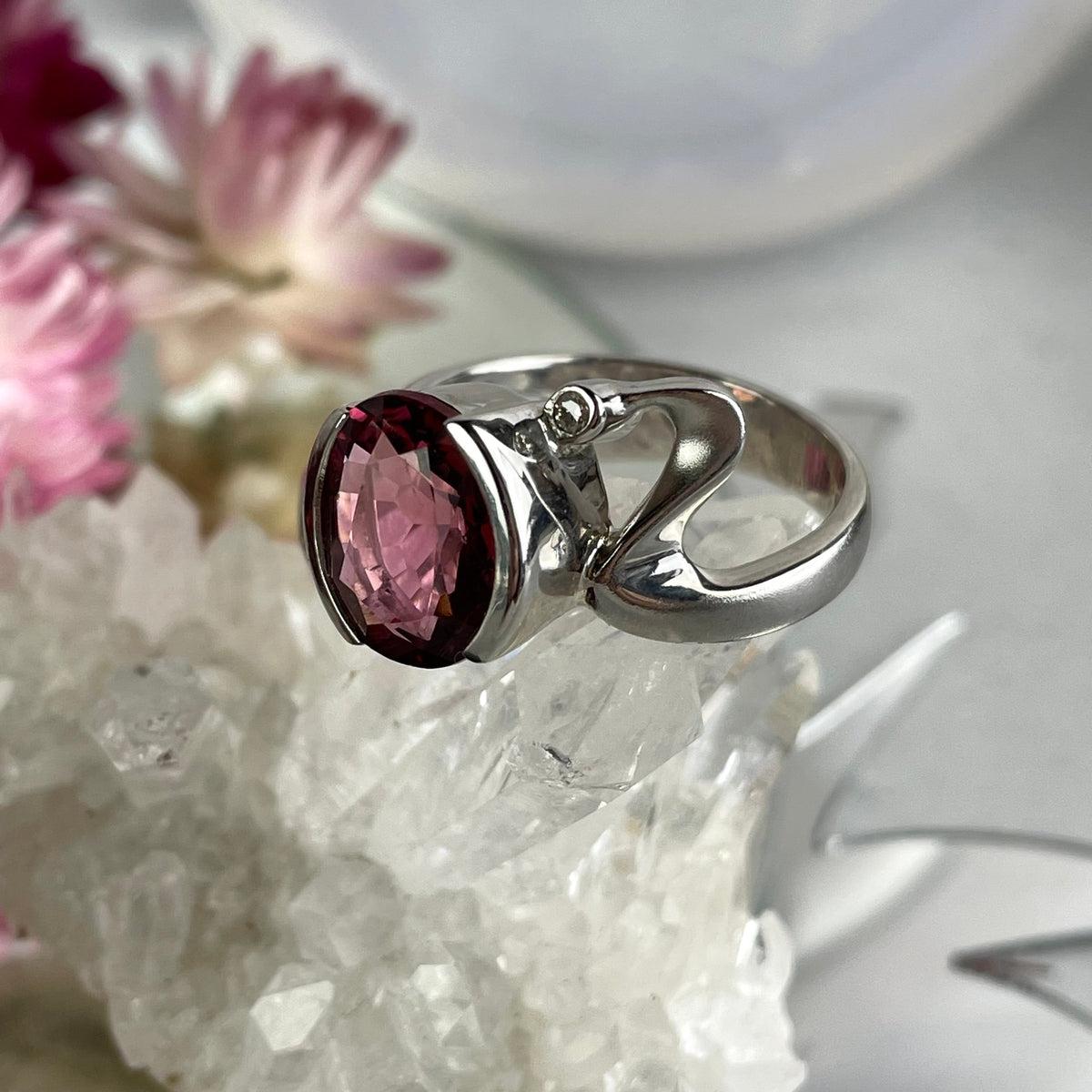 Diamond And Pink Tourmaline Jewellery