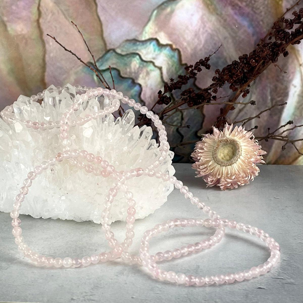 Rose Quartz Bead Bracelet