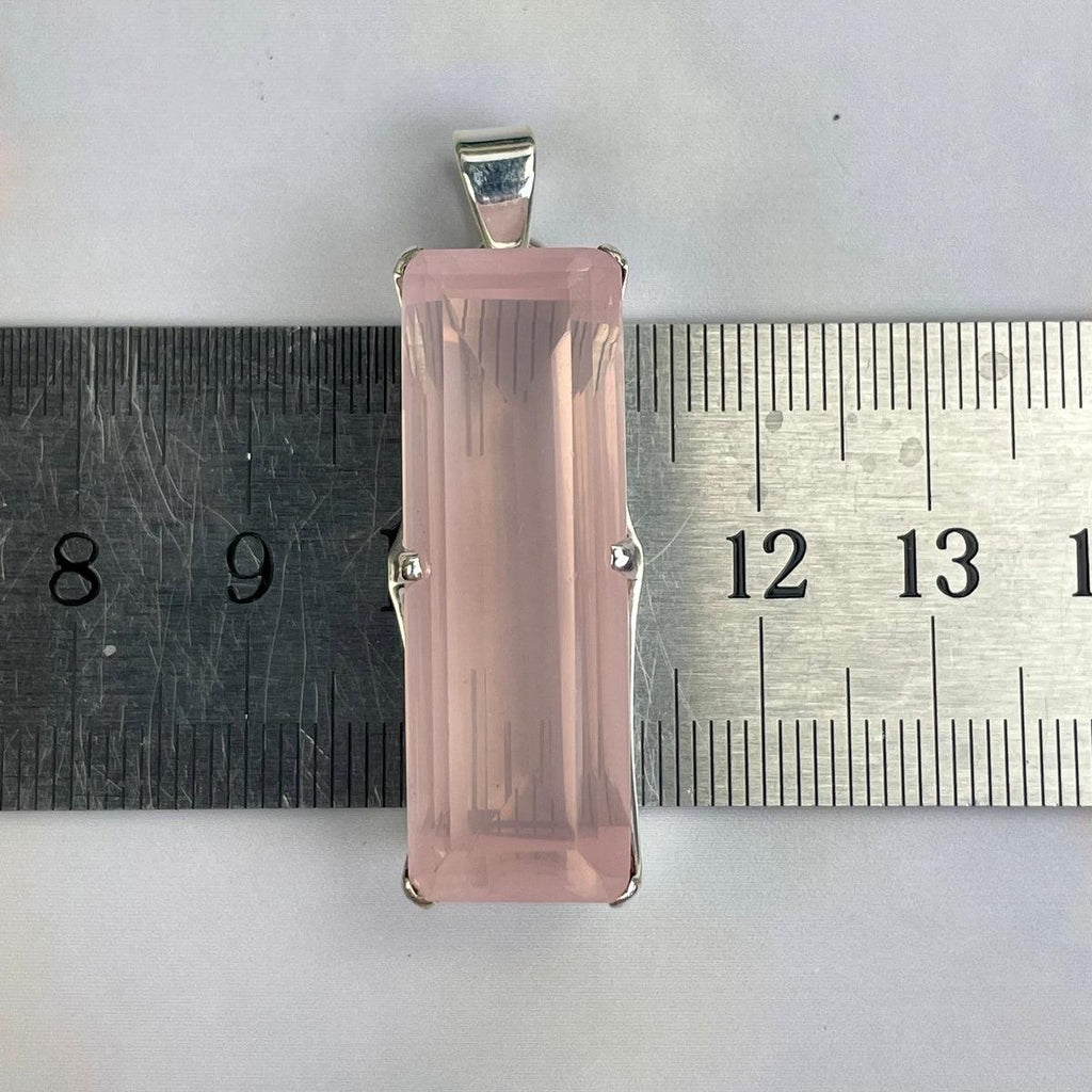 Pink Quartz Drop Pendant