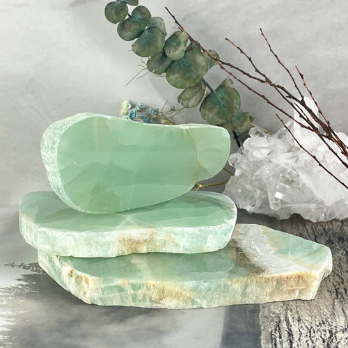 Pale Green Crystal Slice