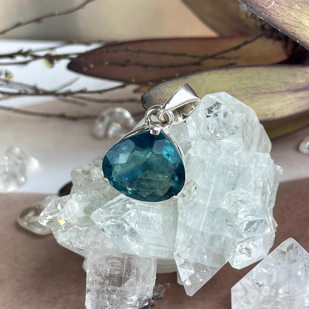 Pear Cut Green Fluorite Pendant