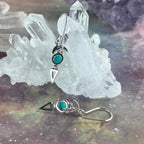 Green Crystal Drop Earrings