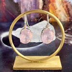 Oval Cut Rose Quartz Earrings