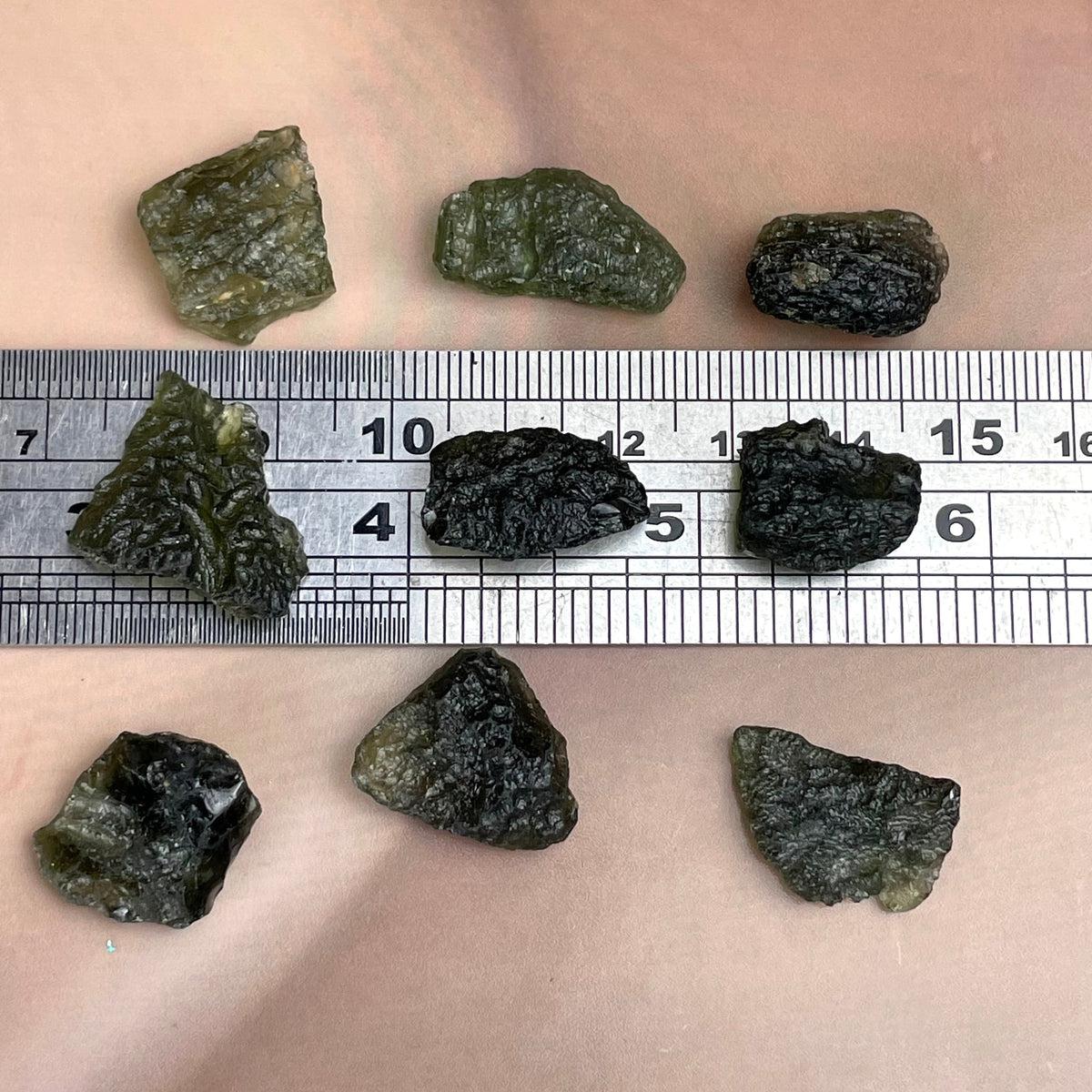 Authentic Moldavite Raw Pieces 1.8g-2.57g