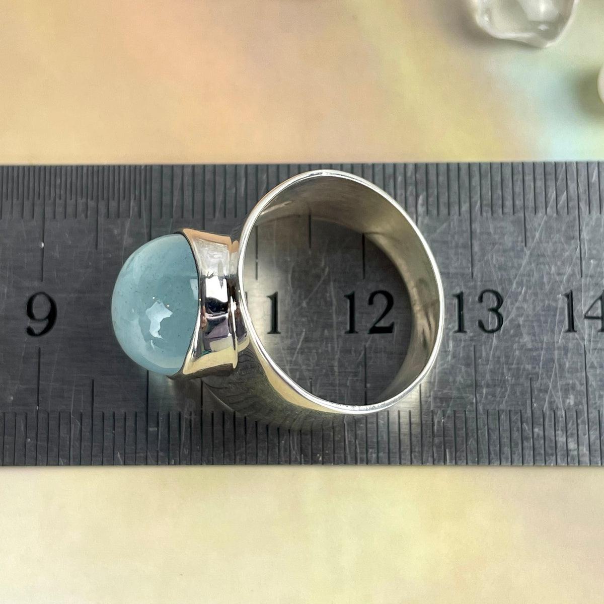 Aquamarine Silver Ring