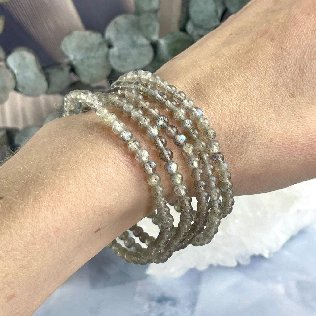 Labradorite Elastic Bead Bracelet