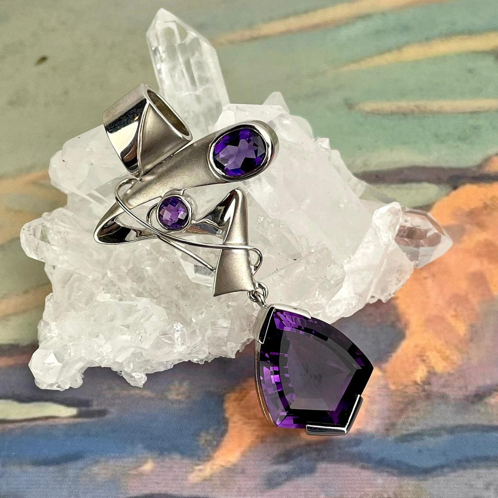 Amethyst Sterling Silver Pendant
