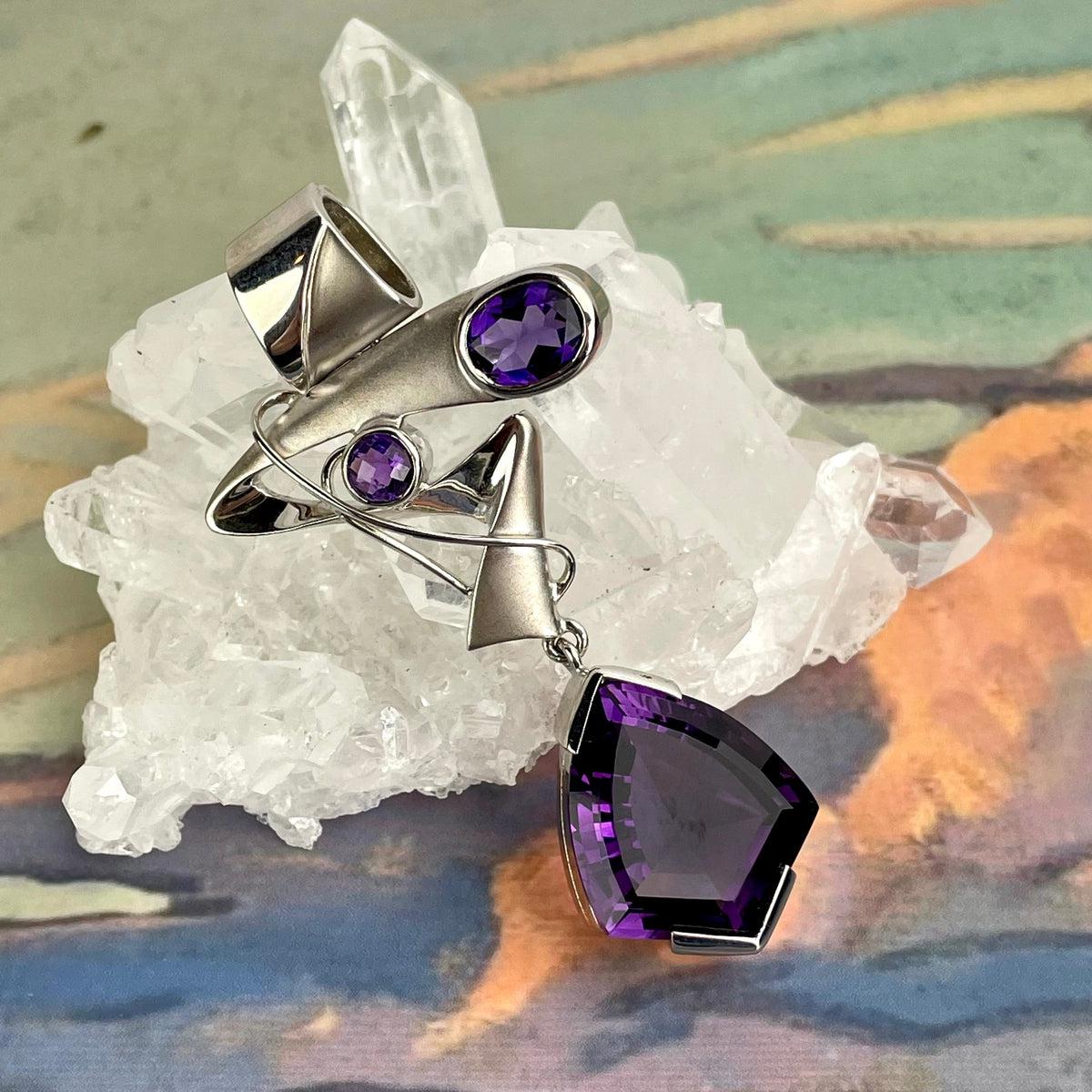 Amethyst Sterling Silver Pendant