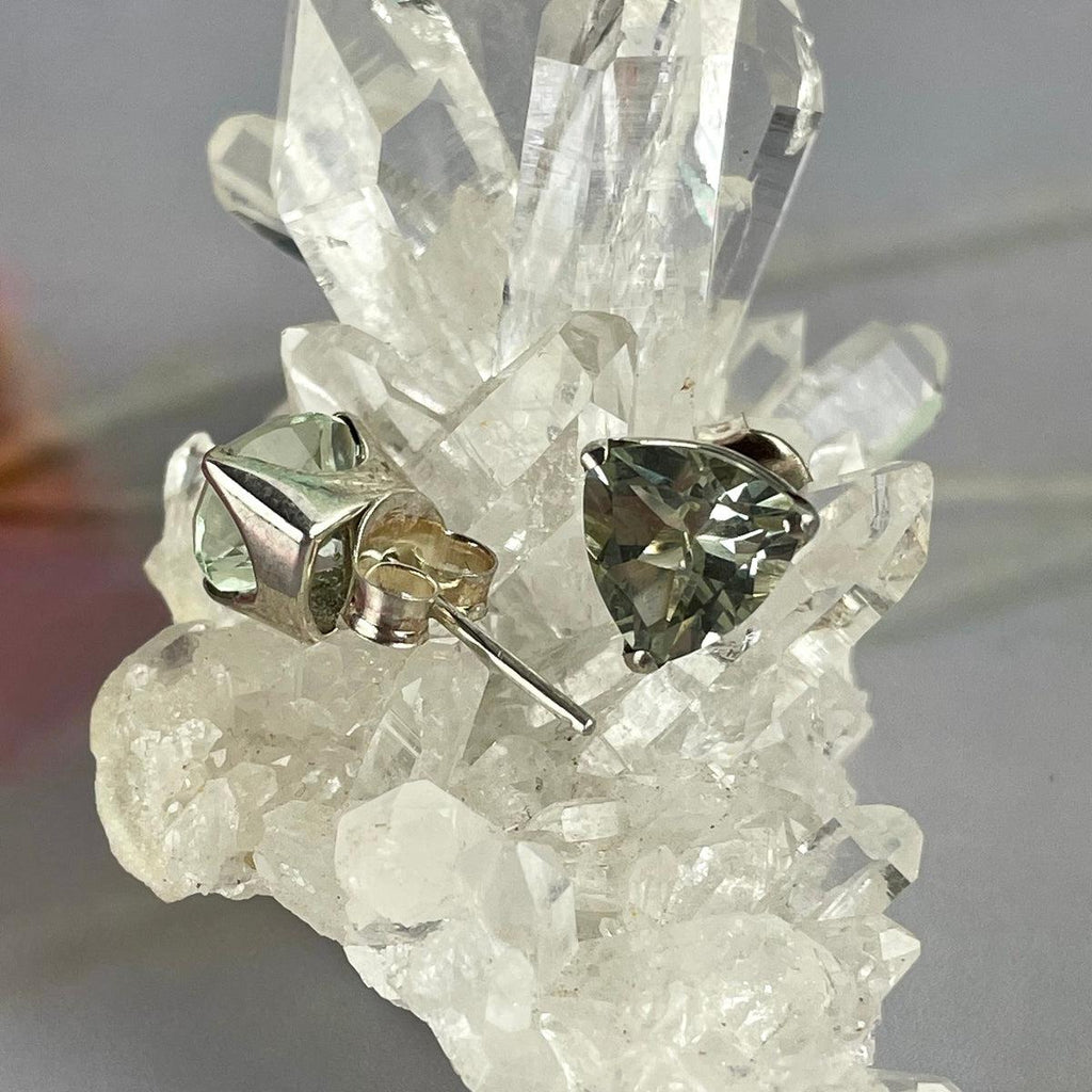 Gemstone Trillion Cut Earrings