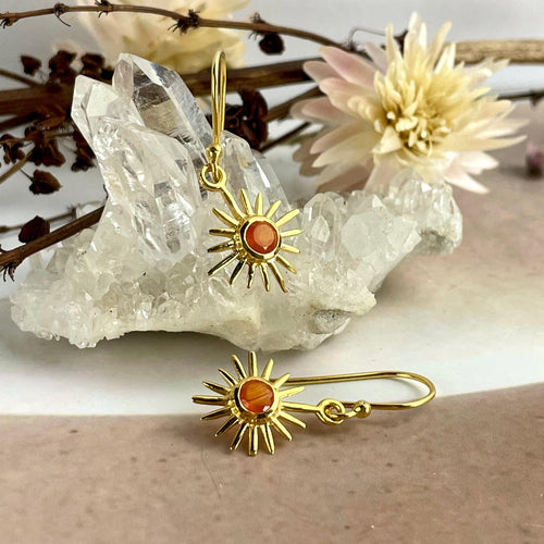 Crystal And Sun Earrings