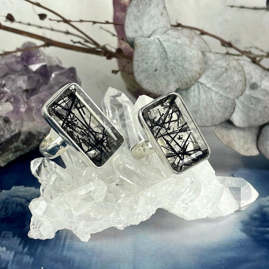 Tourmalated Quartz Rectangle Ring