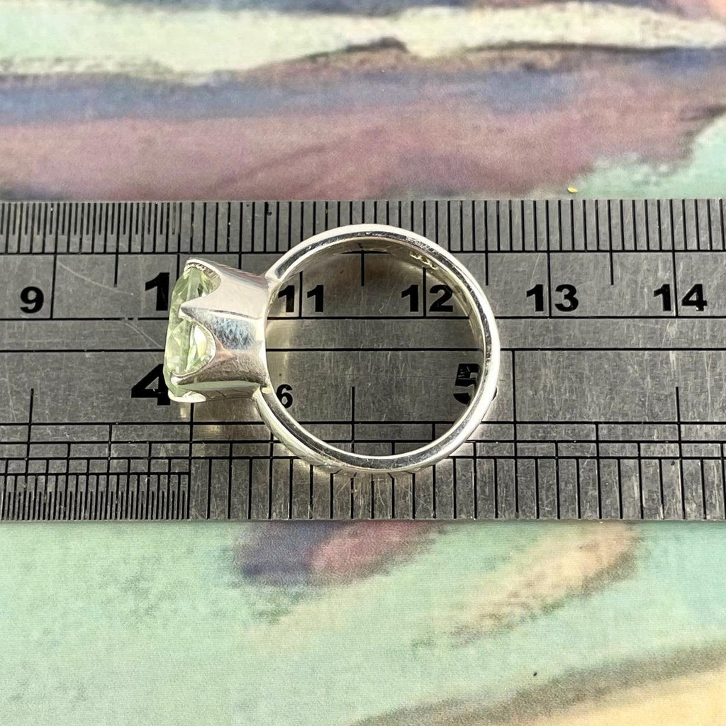 Green Gemstone Silver Ring