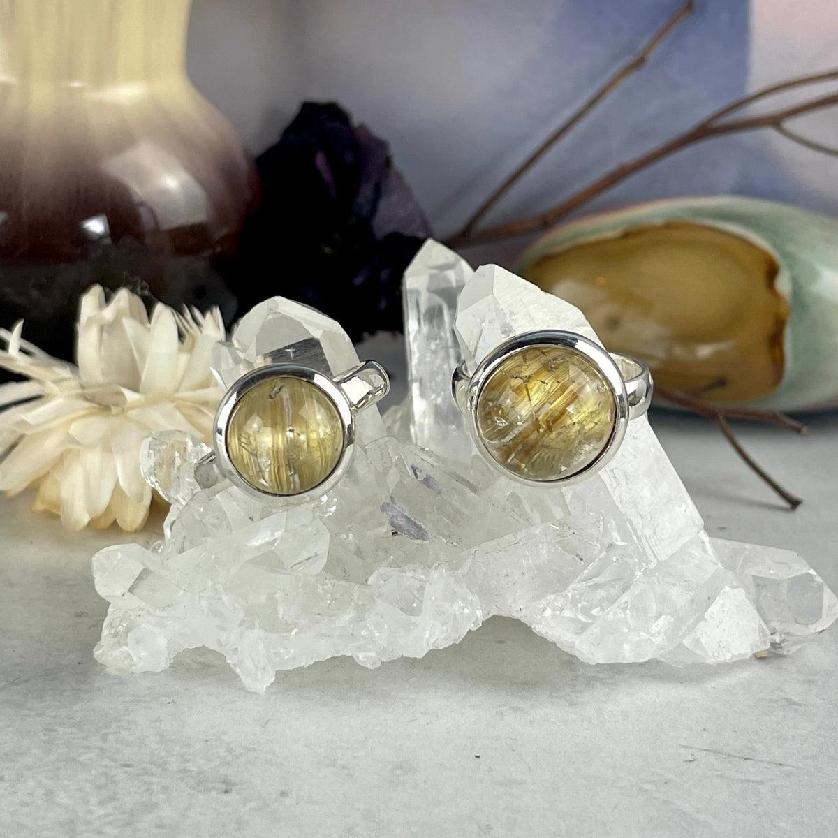 Golden Rutile Quartz Ring