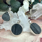 Black Tourmaline Raw Pendants