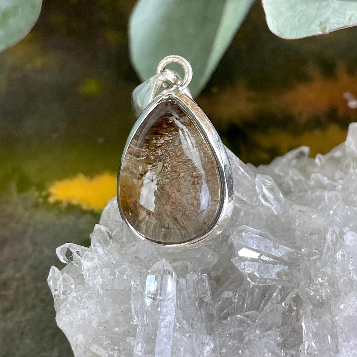 Landscape Quartz Pear Shaped Pendant